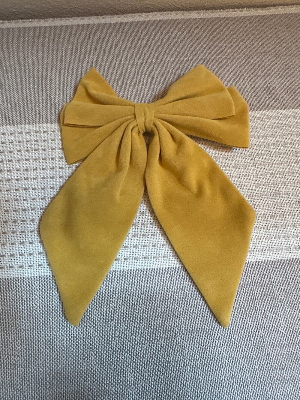 SEZANE Velvet Hait Bow Mustard Yellow or Ochre